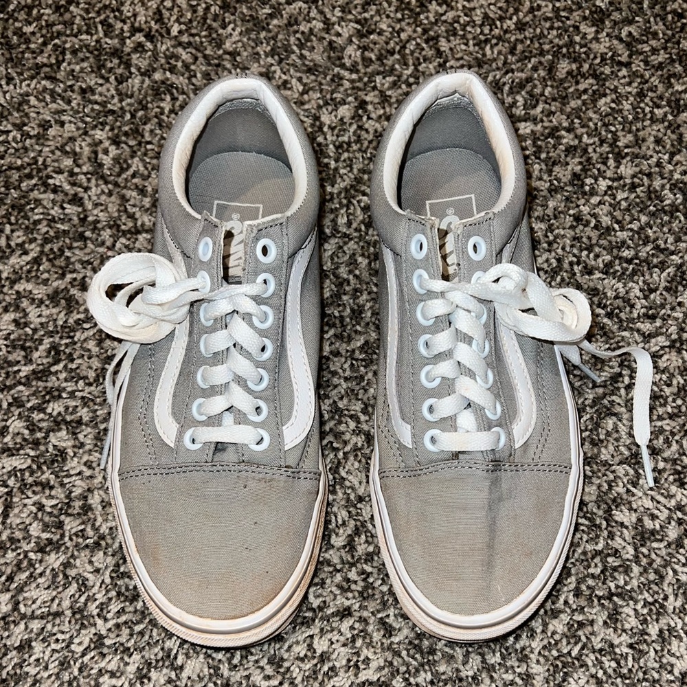 Gray/White Vans Sneakers
